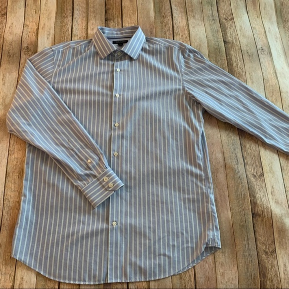 Banana Republic men’s striped long sleeve button down shirt | size Large